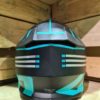 Casco moto UFO intrepid Negro-Azul celeste (2)