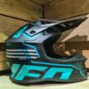 Casco moto UFO intrepid Negro-Azul celeste (3)